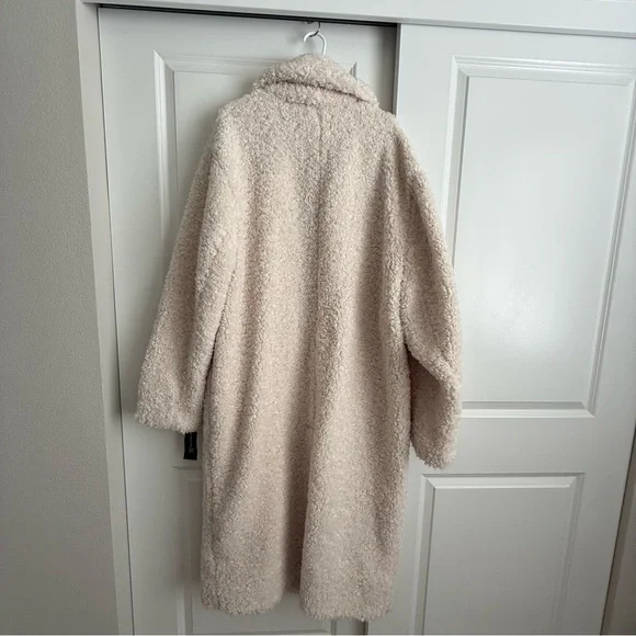 INC Men’s Teddy Faux Shearling Long Coat XL NEW - Picture 2 of 8